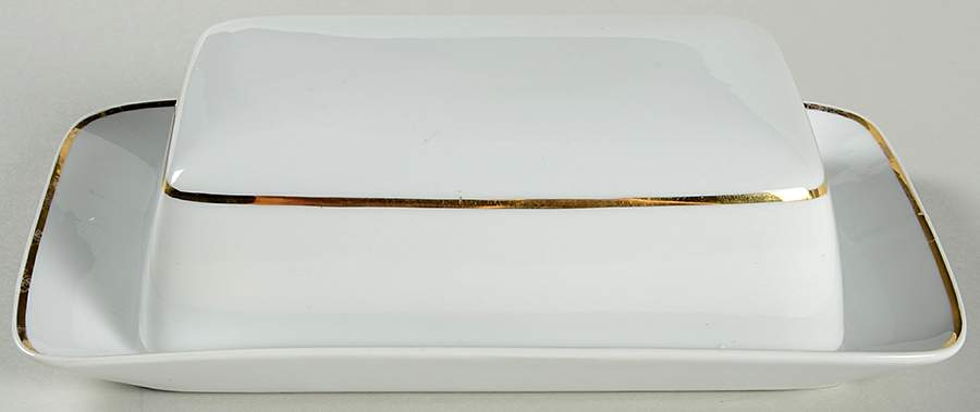 Ambassador Gold Rectangular Covered Butter by Christopher Stuart-1