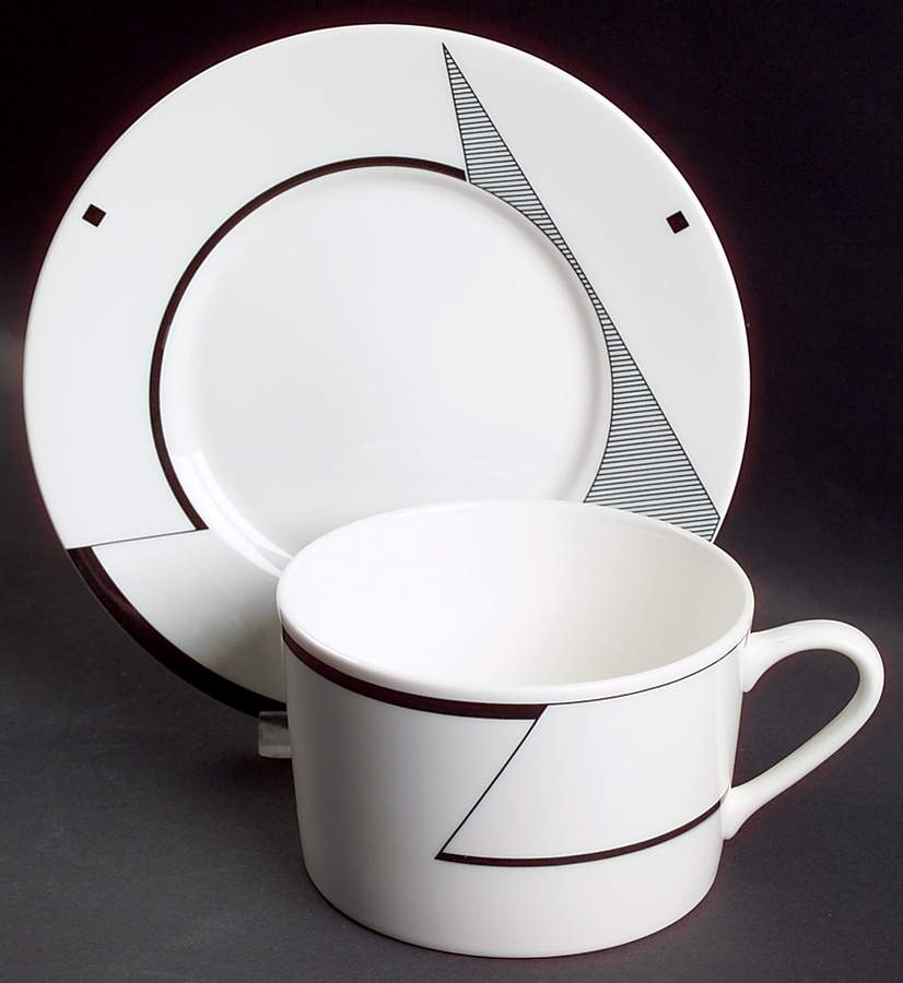 Angles Breakfast Cup & Saucer Set by Christopher Stuart-1