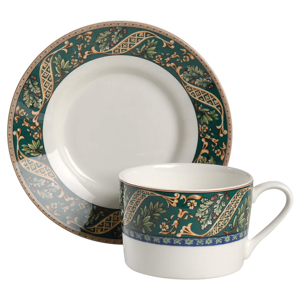 Autumn Harmony Flat Cup & Saucer Set by Christopher Stuart-1