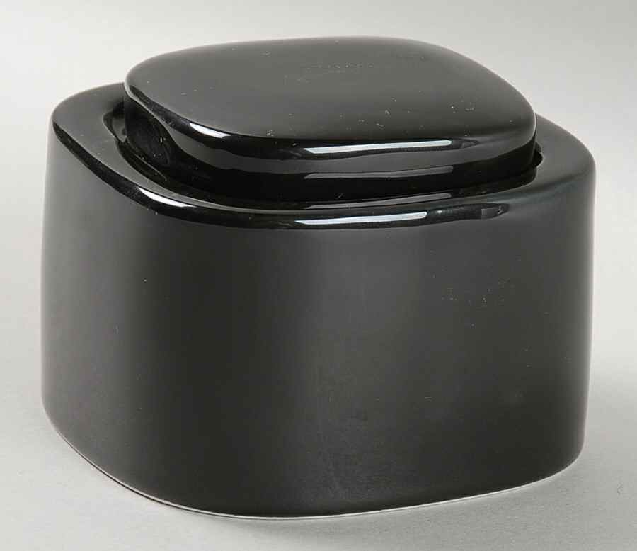 Black Coffee  Sugar Bowl & Lid by Christopher Stuart-1