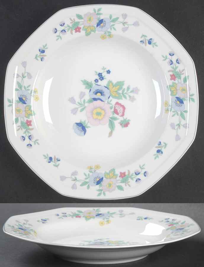 Blue Rhapsody Large Rim Soup Bowl by Christopher Stuart-1