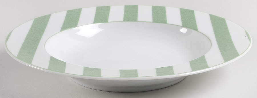 Capri Green Large Rim Soup Bowl by Christopher Stuart-1