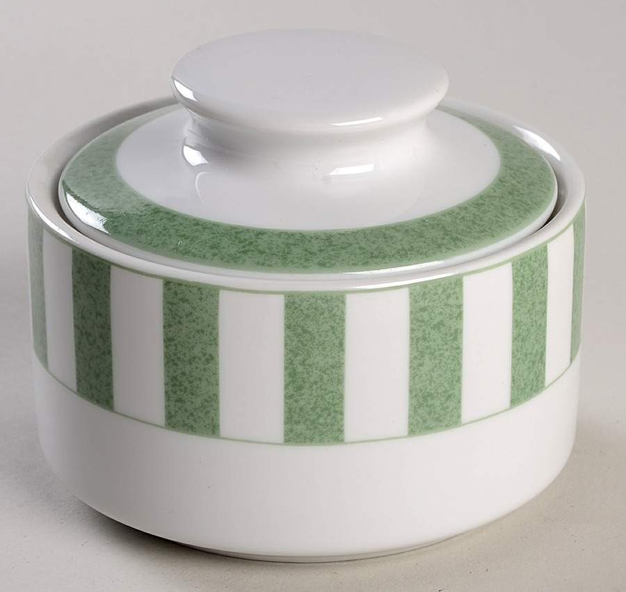 Capri Green Sugar Bowl & Lid by Christopher Stuart-1