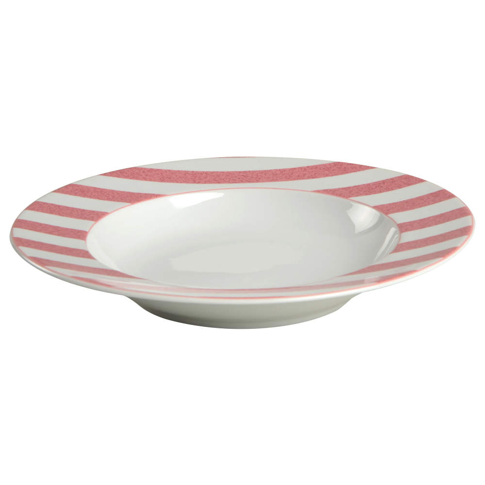 Capri Rose Large Rim Soup Bowl by Christopher Stuart-1