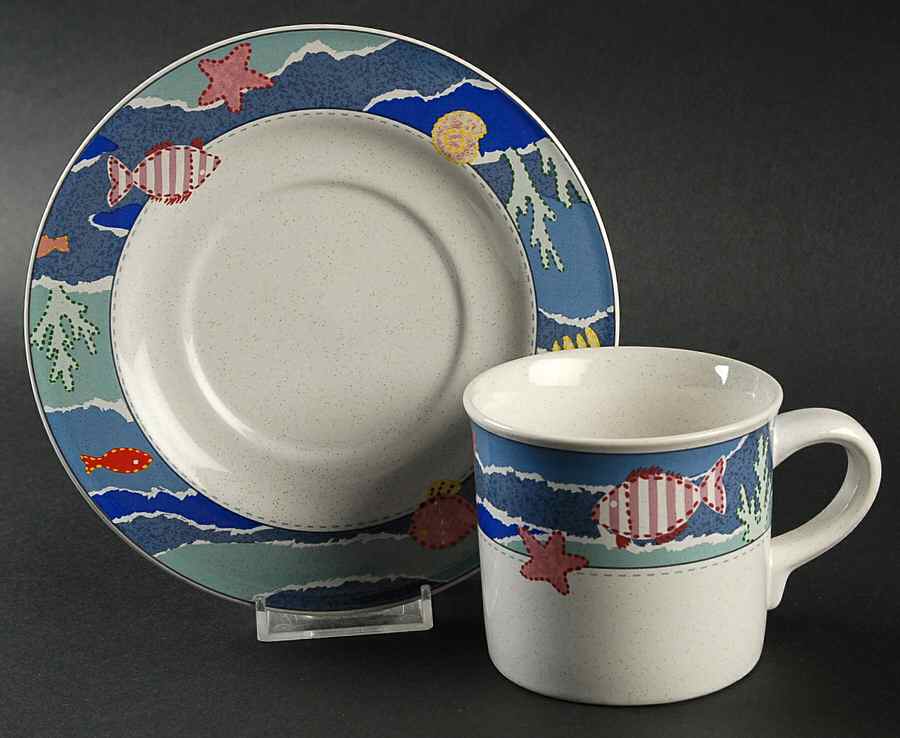 Caribe Flat Cup & Saucer Set by Christopher Stuart-1