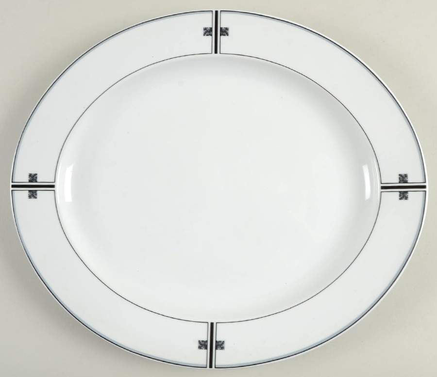 City Gem 13" Oval Serving Platter by Christopher Stuart-1