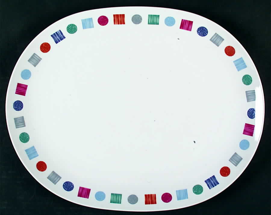 Color Lane 14" Oval Serving Platter by Christopher Stuart-1
