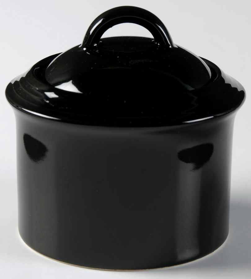 Concentrics Black Sugar Bowl & Lid by Christopher Stuart-1