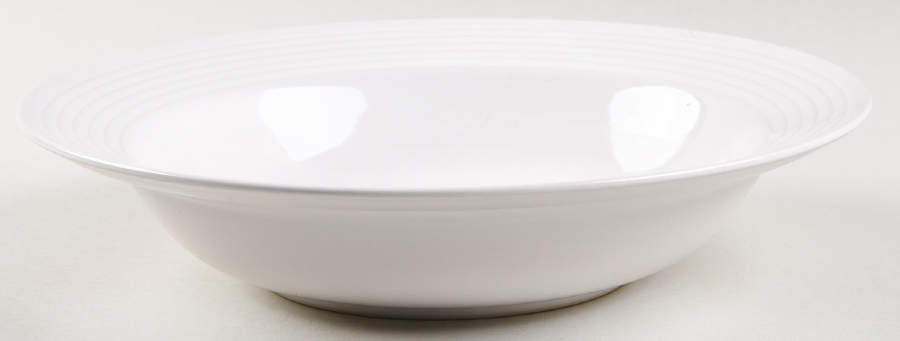 Concentrics White 9" Round Vegetable Bowl by Christopher Stuart-1
