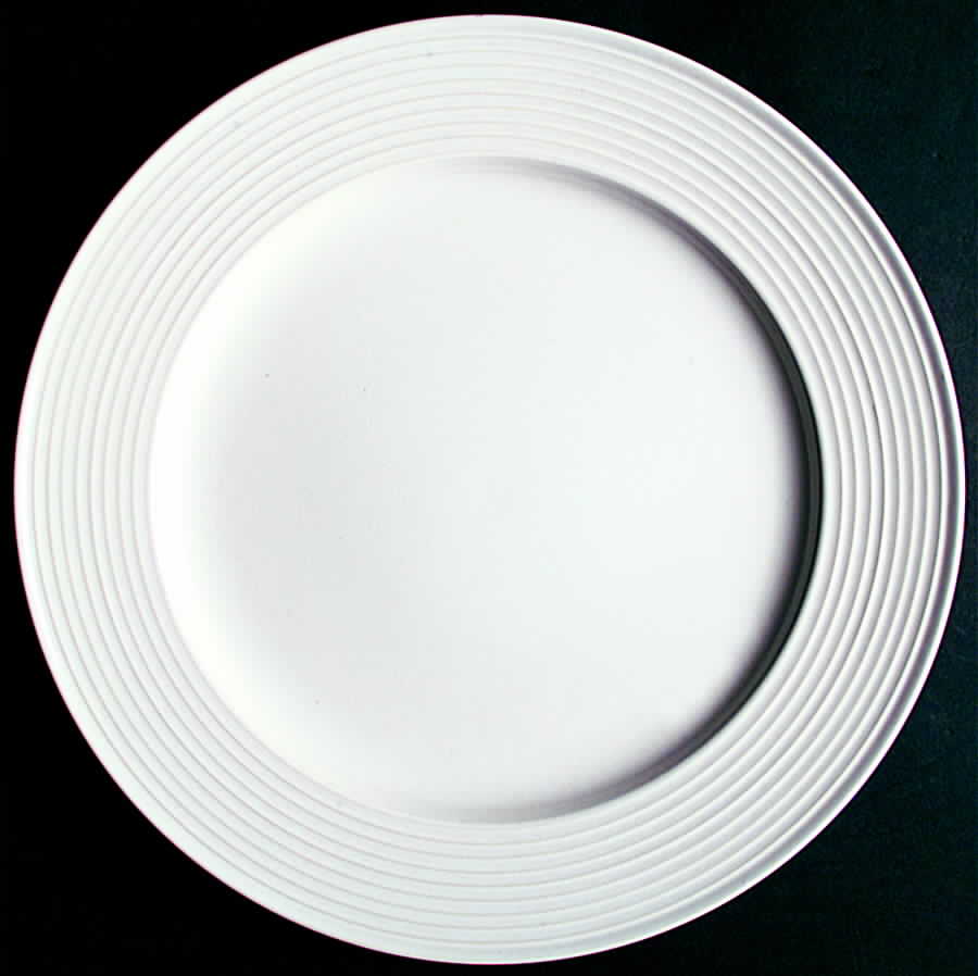 Concentrics White 12" Chop Plate (Round Platter) by Christopher Stuart-1