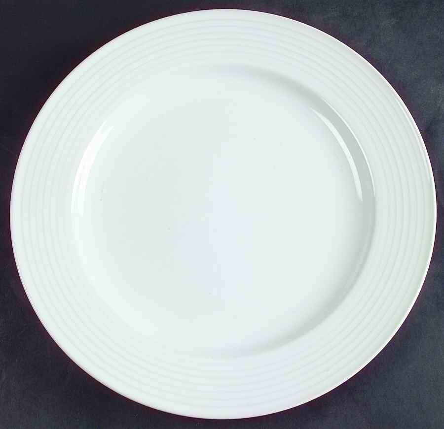 Concentrics White Dinner Plate by Christopher Stuart-1