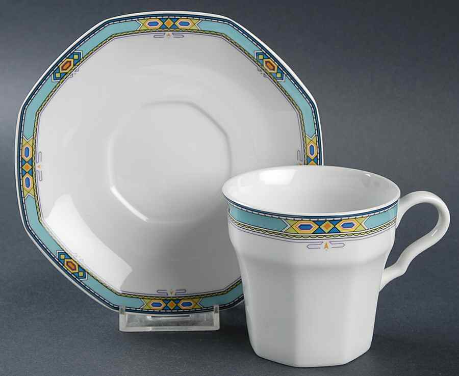 Cortez Flat Cup & Saucer Set by Christopher Stuart-1