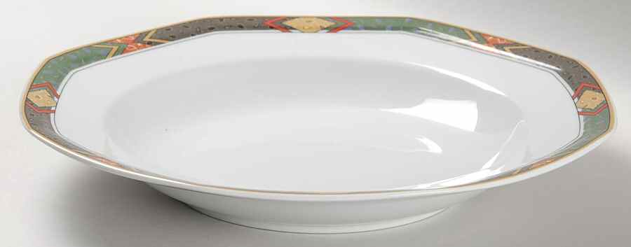 Dhurrie Large Rim Soup Bowl by Christopher Stuart-1