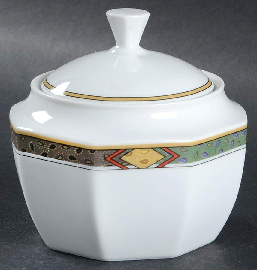 Dhurrie Sugar Bowl & Lid by Christopher Stuart-1