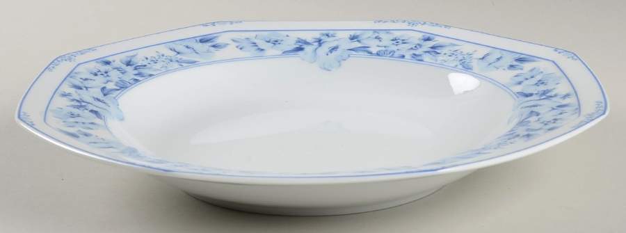 Dresden Blue Large Rim Soup Bowl by Christopher Stuart-1