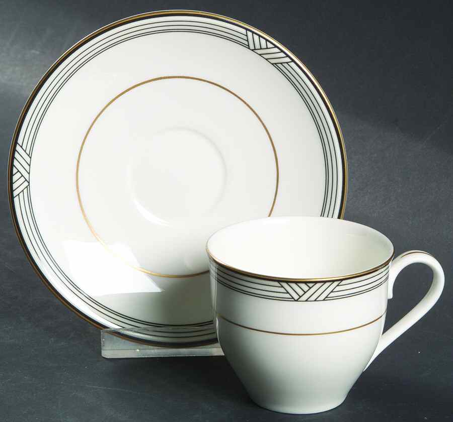 Empire House Flat Demitasse Cup & Saucer Set by Christopher Stuart-1