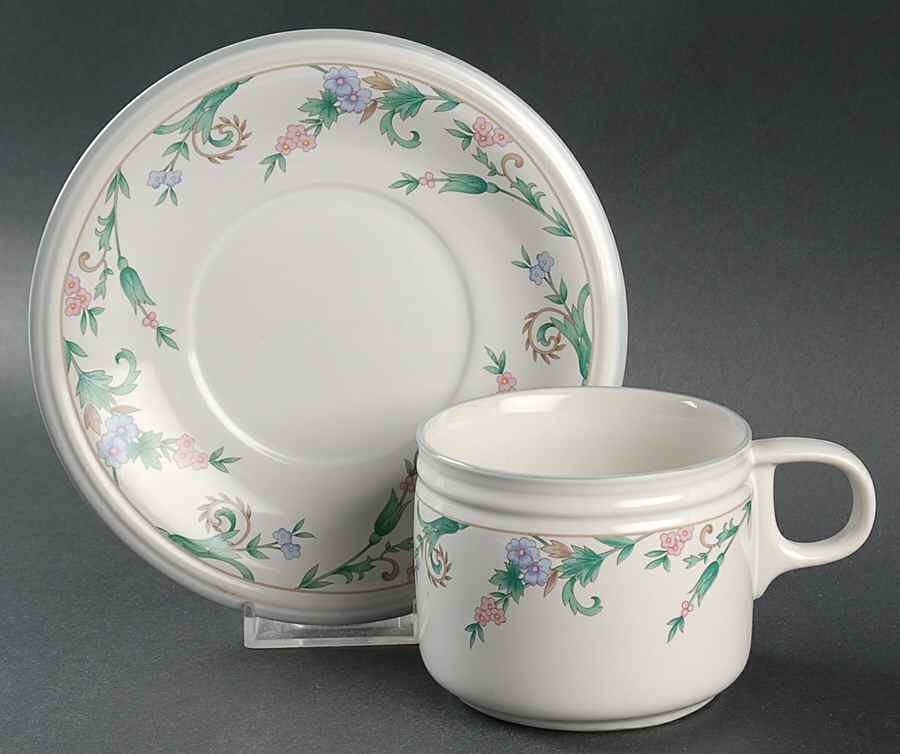 Enchanted Garden Flat Cup & Saucer Set by Christopher Stuart-1