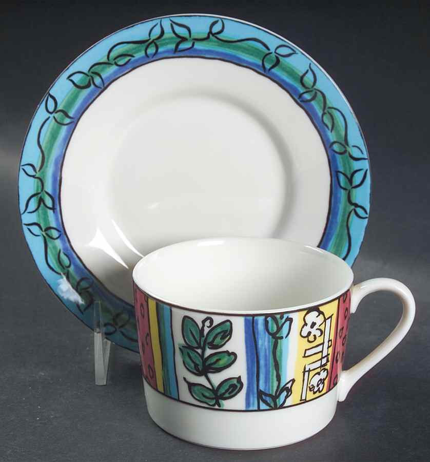 Ensemble Flat Cup & Saucer Set by Christopher Stuart-1