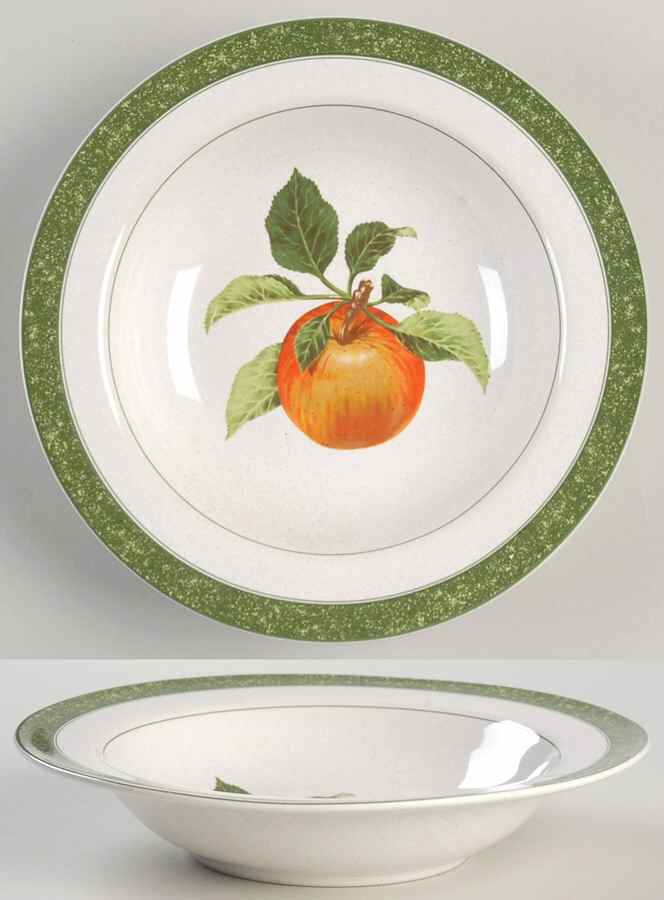 Fruit Delight Apple Rim Soup Bowl by Christopher Stuart-1