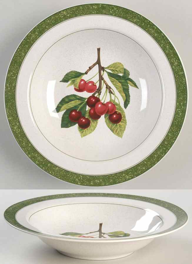 Fruit Delight Cherry Rim Soup Bowl by Christopher Stuart-1
