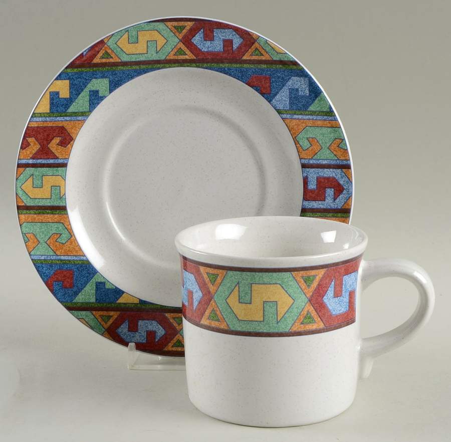 Hacienda Flat Cup & Saucer Set by Christopher Stuart-1