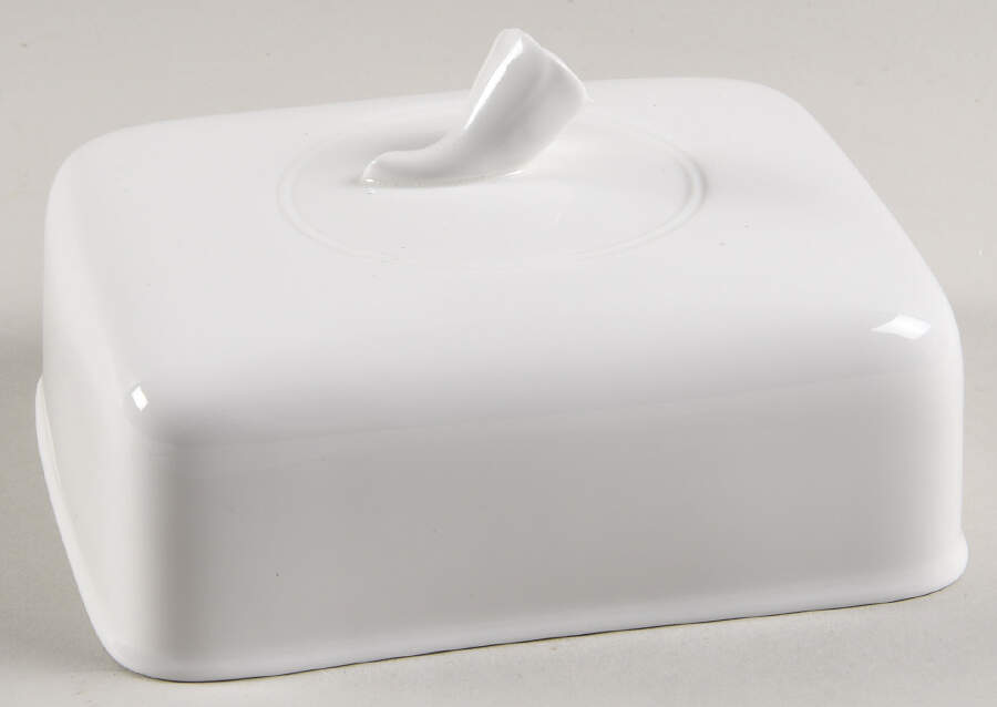 Heritage White Lid for 1/4 Lb Butter by Christopher Stuart-1