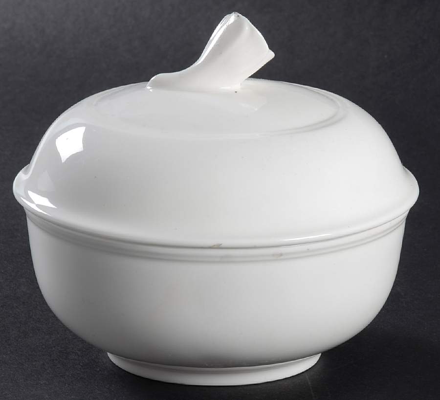 Heritage White Sugar Bowl & Lid by Christopher Stuart-1