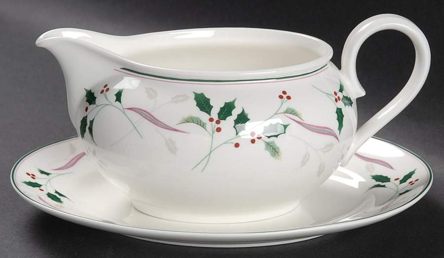 Holiday Splendor Gravy Boat & Underplate/Relish by Christopher Stuart-1