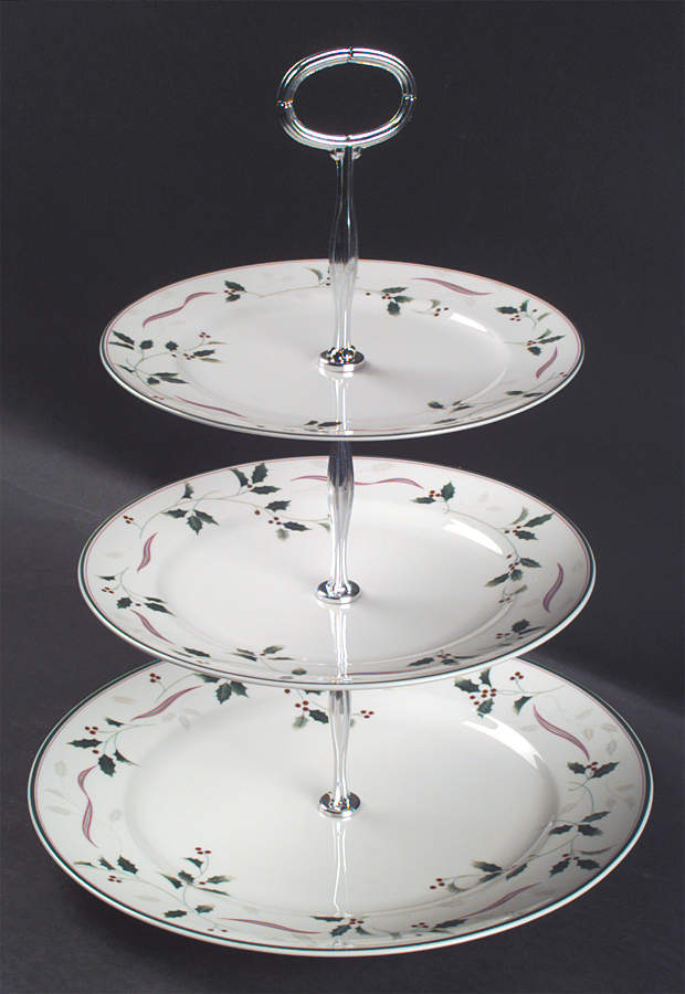 Holiday Splendor 13 7/8"-14 1/4" 3-Tiered Serving Tray(DP,SP,BB) HC by Christopher Stuart-1
