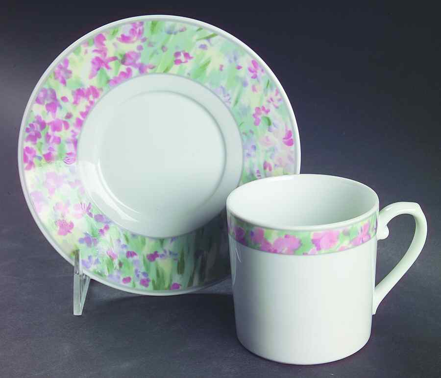 Jardin Flat Cup & Saucer Set by Christopher Stuart-1