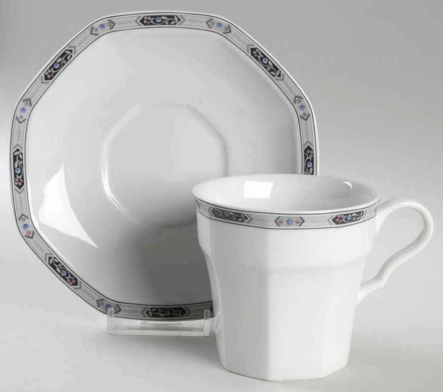 Lyric Flat Cup & Saucer Set by Christopher Stuart-1