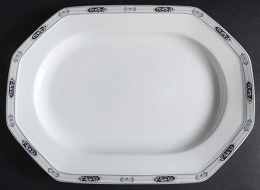 Lyric 14" Oval Serving Platter by Christopher Stuart-1
