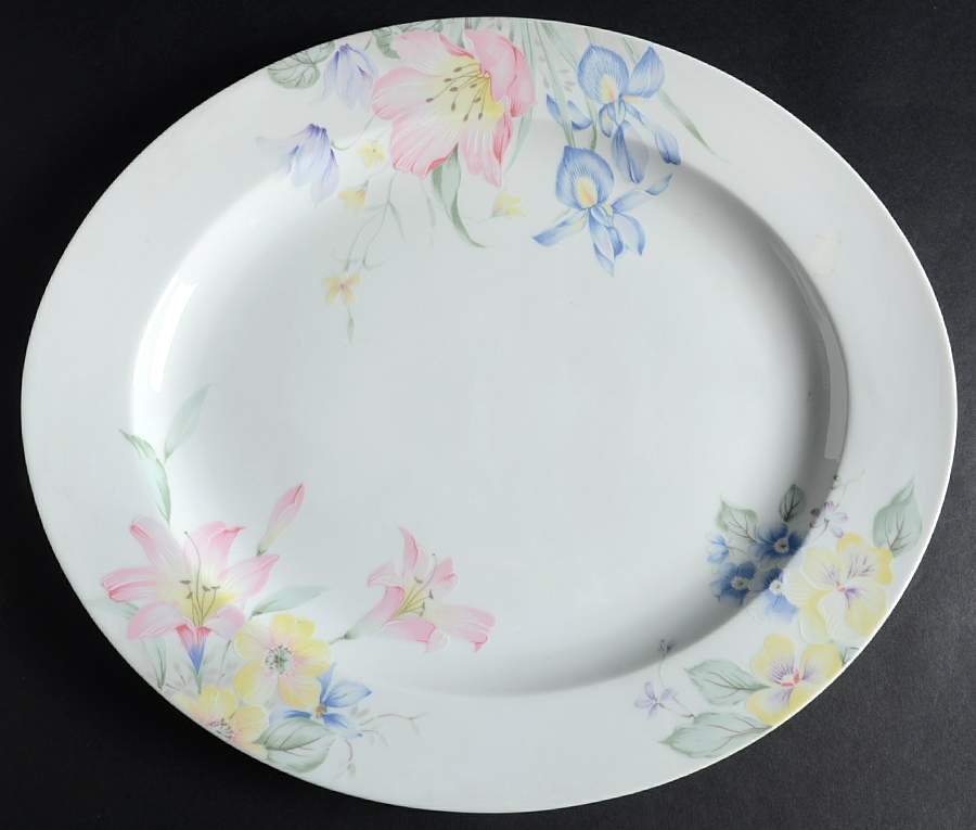 Meadow Vista 13" Oval Serving Platter by Christopher Stuart-1