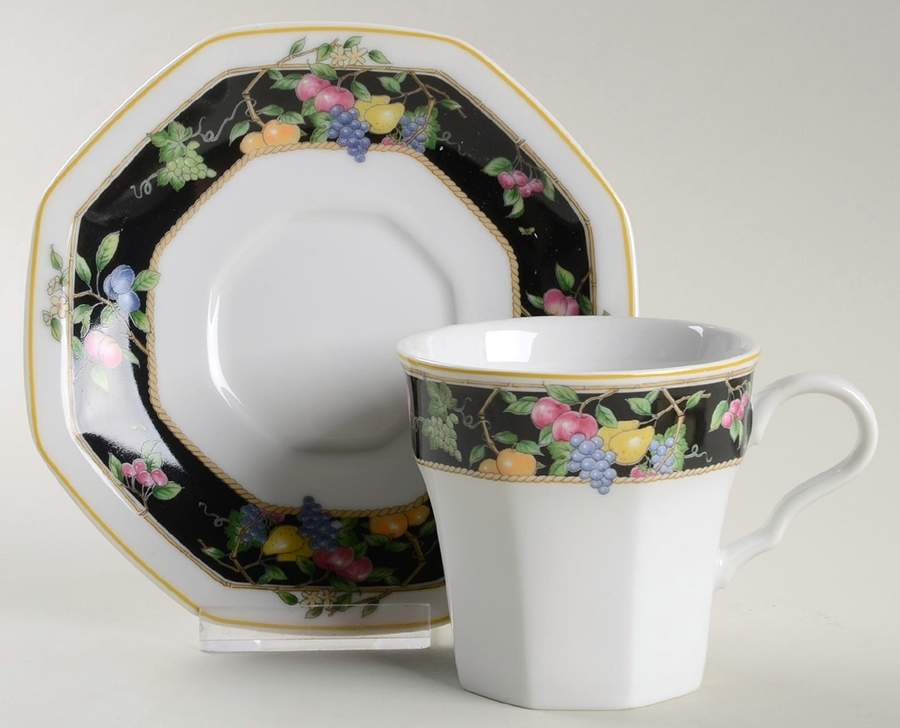 Orchard Park Flat Cup & Saucer Set by Christopher Stuart-1