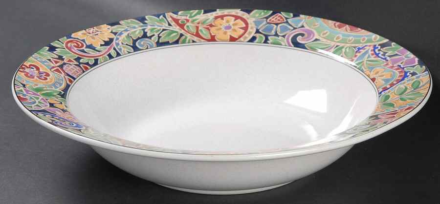 Paisley Mural 9" Round Vegetable Bowl by Christopher Stuart-1