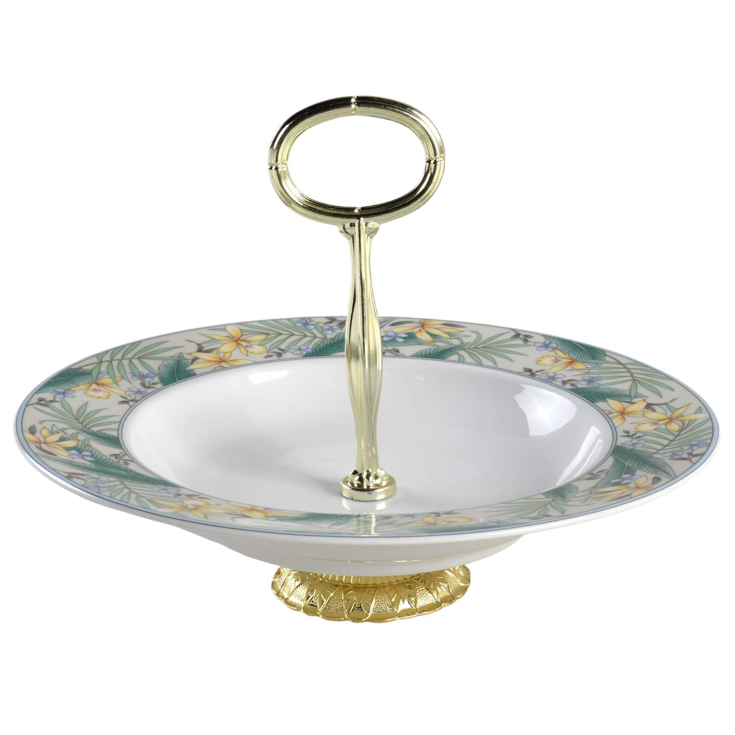 Polynesia 6"-7" Handled Footed Nut Dish HC by Christopher Stuart-1