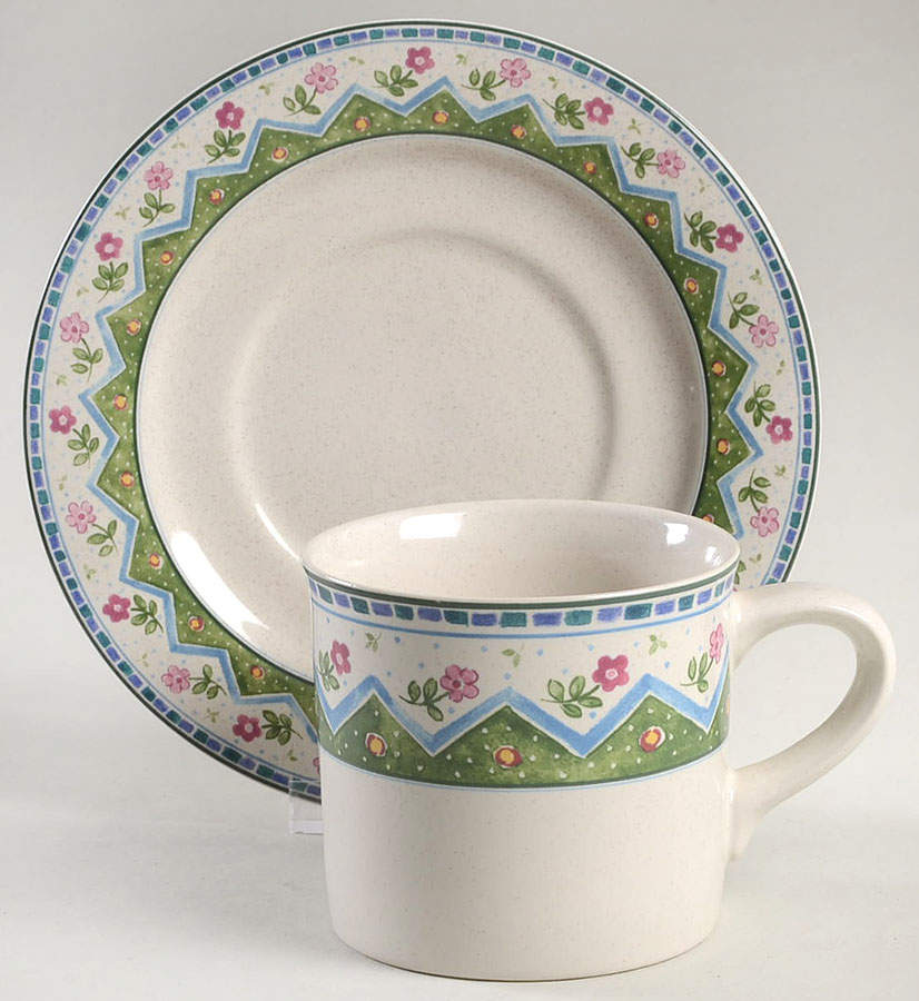 Printemps Flat Cup & Saucer Set by Christopher Stuart-1
