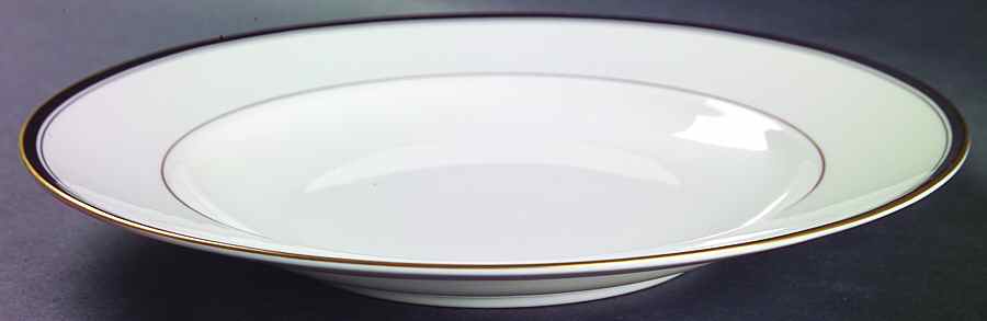 Royal Black Large Rim Soup Bowl by Christopher Stuart-1