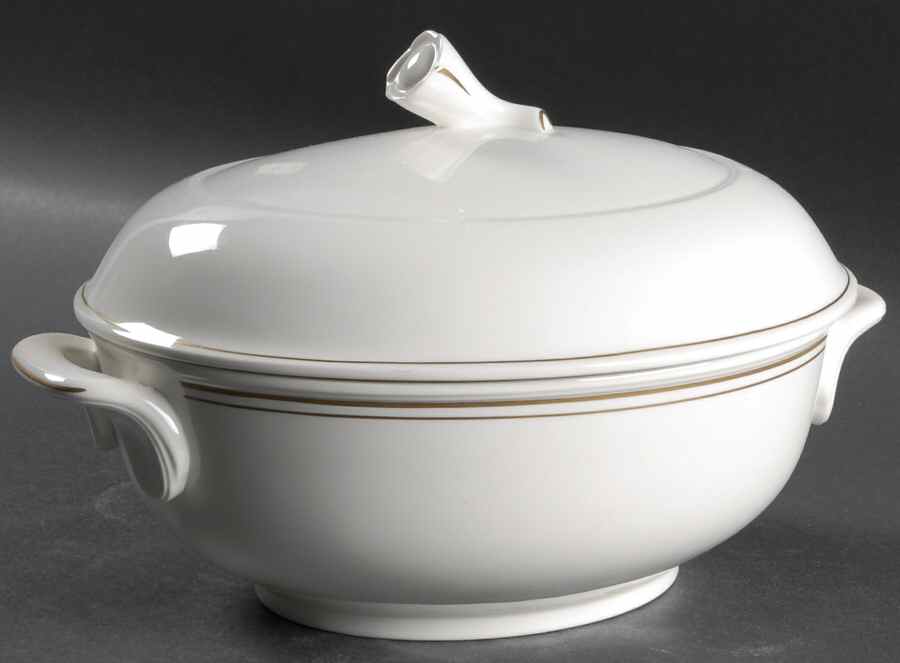 Royal Gold Oval Covered Vegetable by Christopher Stuart-1