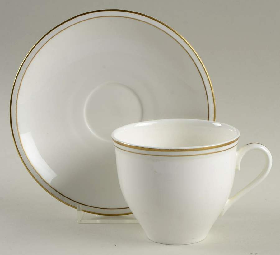 Royal Gold Flat Cup & Saucer Set by Christopher Stuart-1