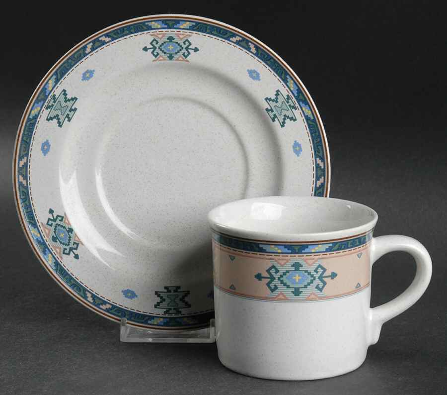 Sierra Vista Flat Cup & Saucer Set by Christopher Stuart-1