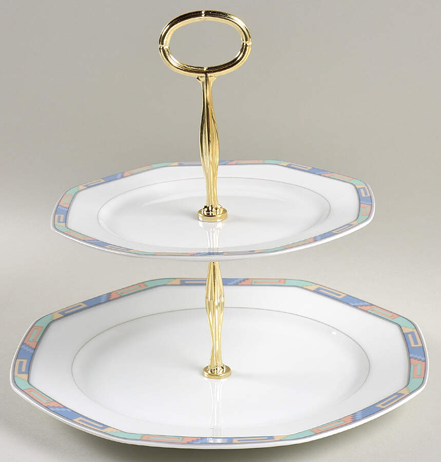 Southwest 6 5/8"-10"  2 Tiered Serving Tray (Dp, Sp) HC by Christopher Stuart-1