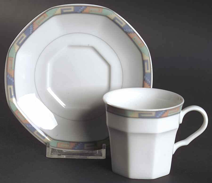 Southwest Flat Demitasse Cup & Saucer Set by Christopher Stuart-1