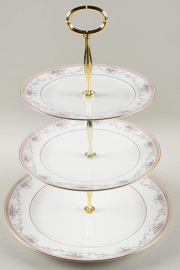 Spring Crest 13 7/8"-14 1/4" 3-Tiered Serving Tray(DP,SP,BB) HC by Christopher Stuart-1