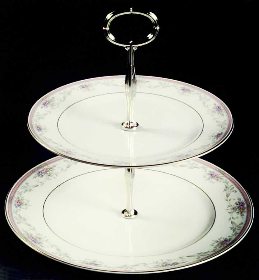 Spring Crest 6 5/8"-10"  2 Tiered Serving Tray (Dp, Sp) HC by Christopher Stuart-1
