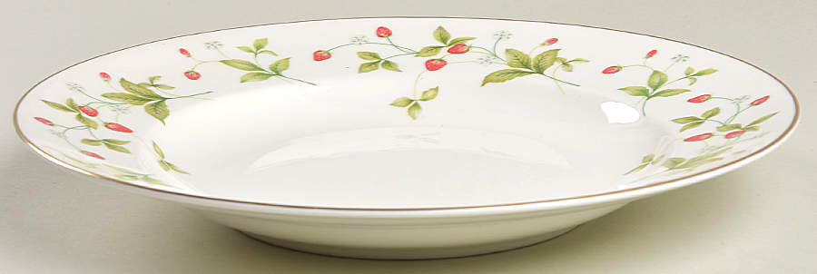 Strawberry Field Large Rim Soup Bowl by Christopher Stuart-1