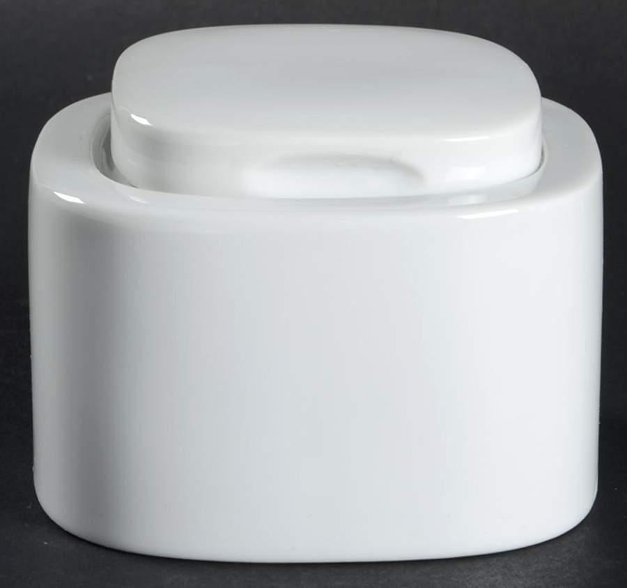 Studio White Sugar Bowl & Lid by Christopher Stuart-1