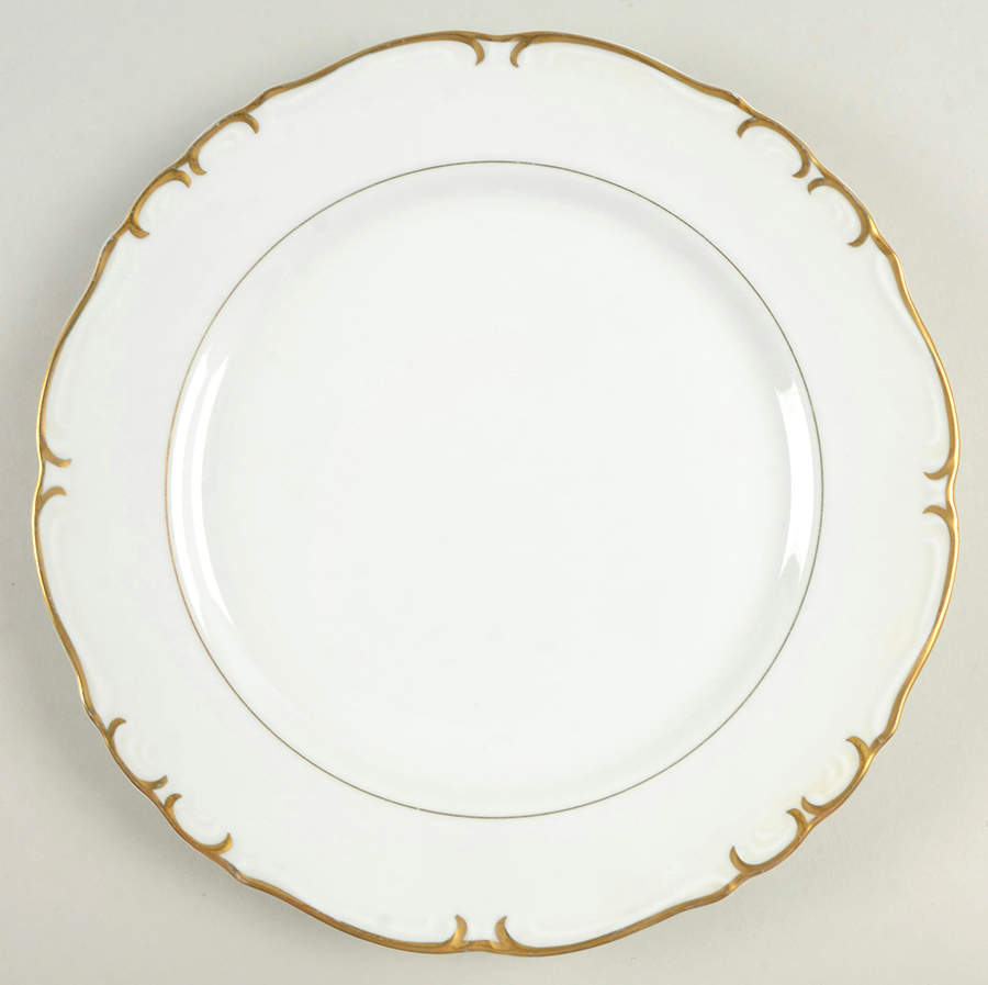 Gold Sharon Dinner Plate by James Chatelaine-1