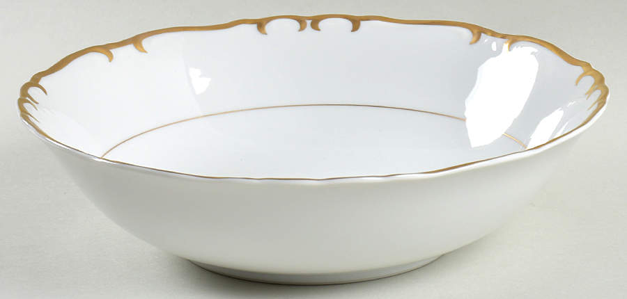Gold Sharon 9" Round Vegetable Bowl by James Chatelaine-1
