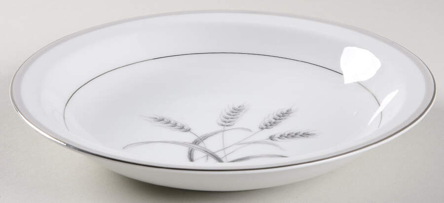 Grey Wheat Rim Soup Bowl by James Chatelaine-1